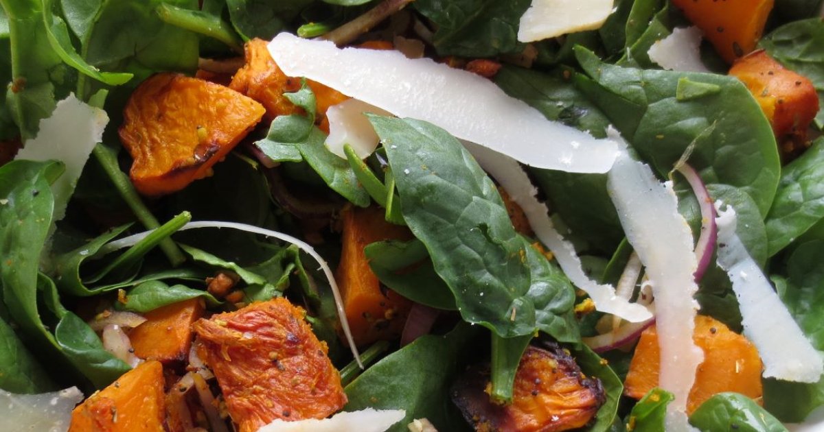 Sicilian Pumpkin, Pecorino, Spezie & Baby Spinach Salad | Ground Gourmet Essentials